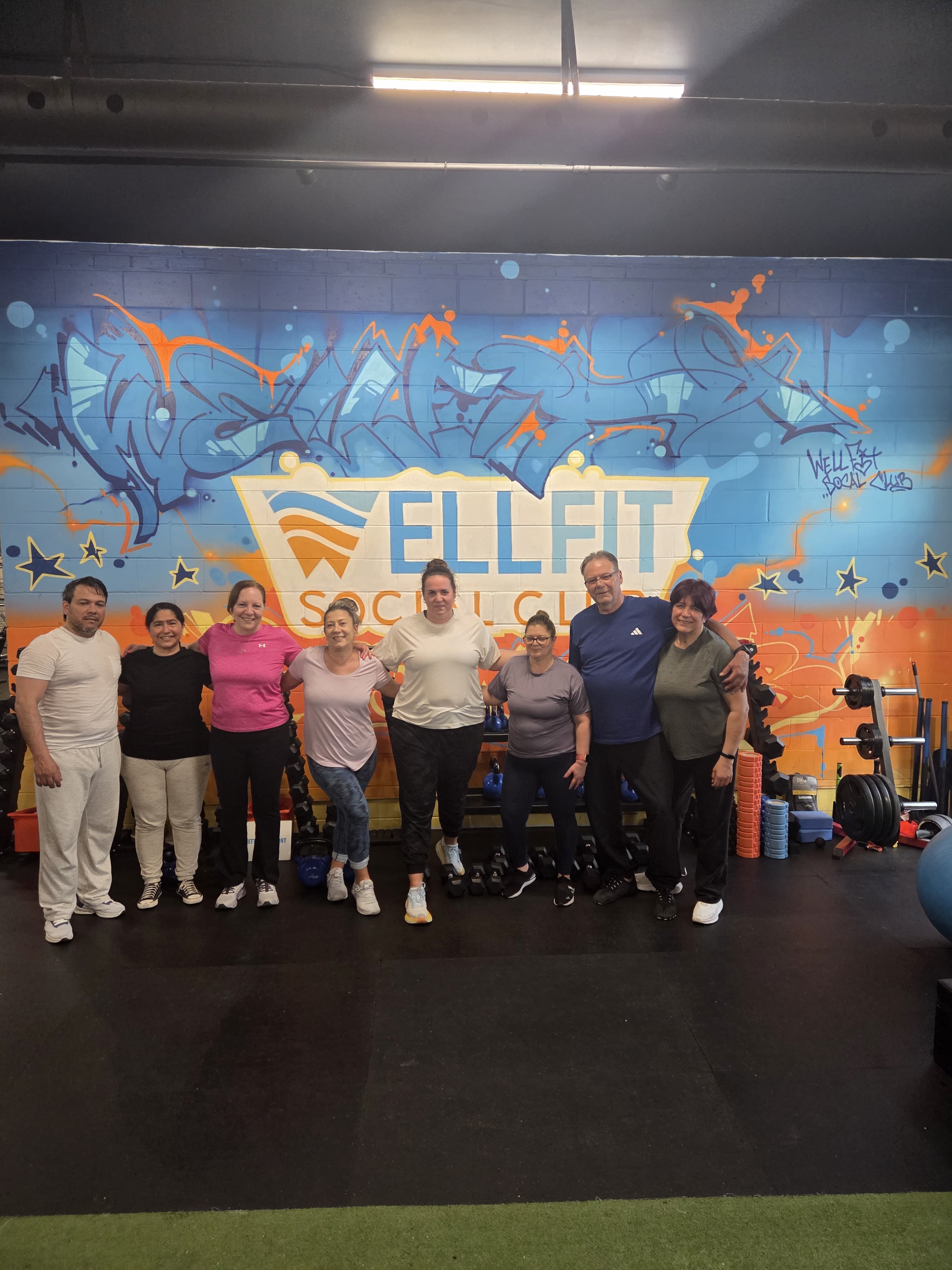 The Wellfit Social Club community together in the Etobicoke studio.