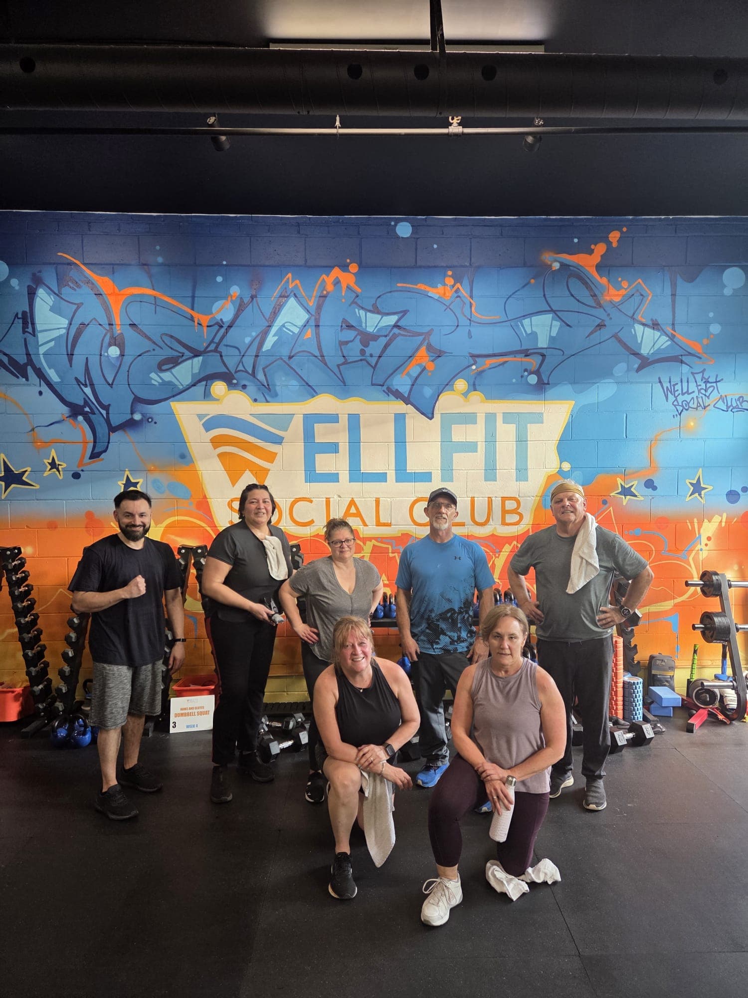 Wellfit Social Club members together in the Etobicoke studio.