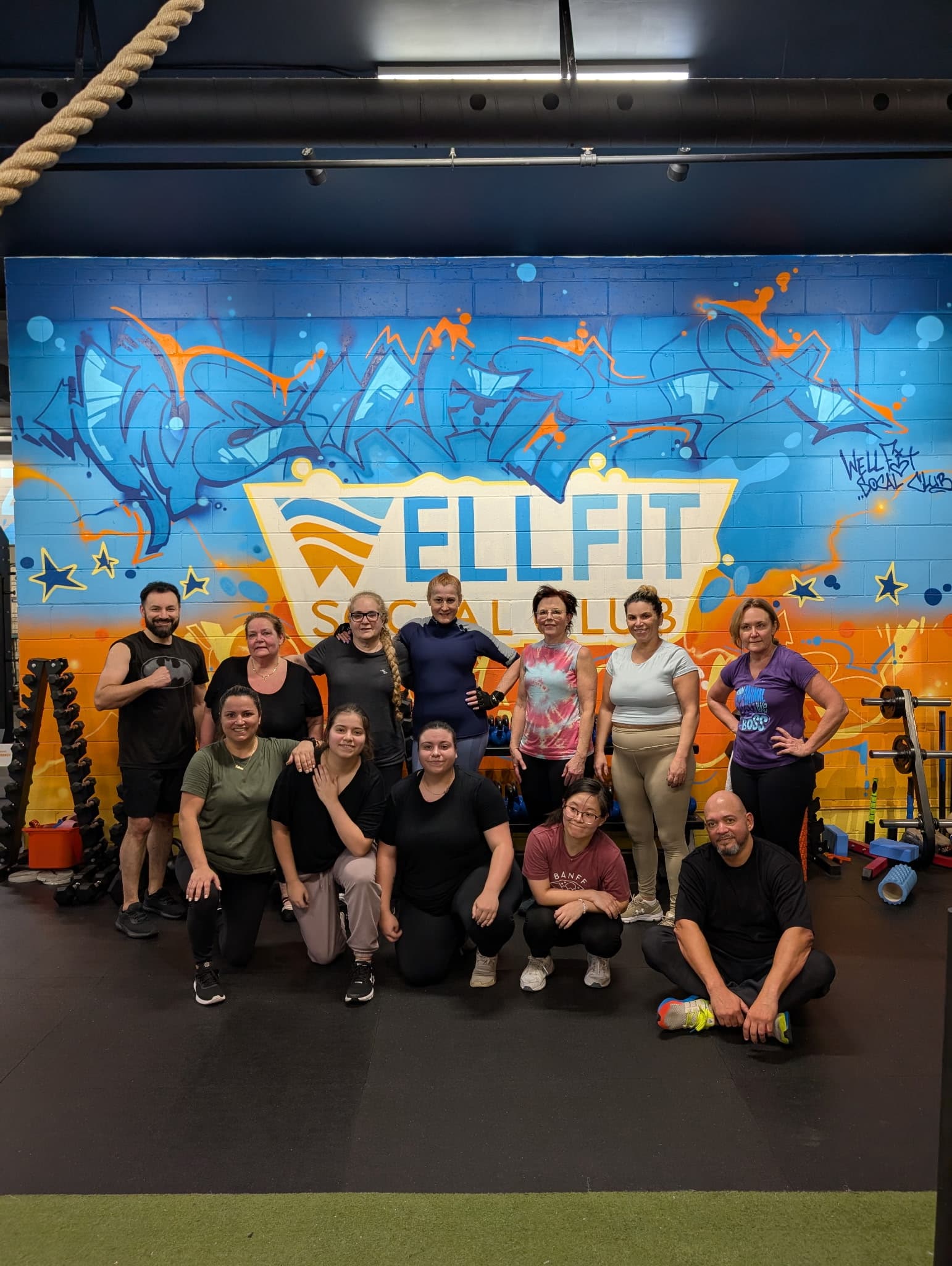 A group enjoying a wellness experience together at Wellfit Social Club in Etobicoke, Ontario.